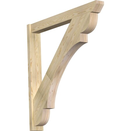 Ekena Millwork Olympic Slat Rough Sawn Outlooker, Douglas Fir, 6"W x 48"D x 48"H OUT06X48X48OLY06RDF